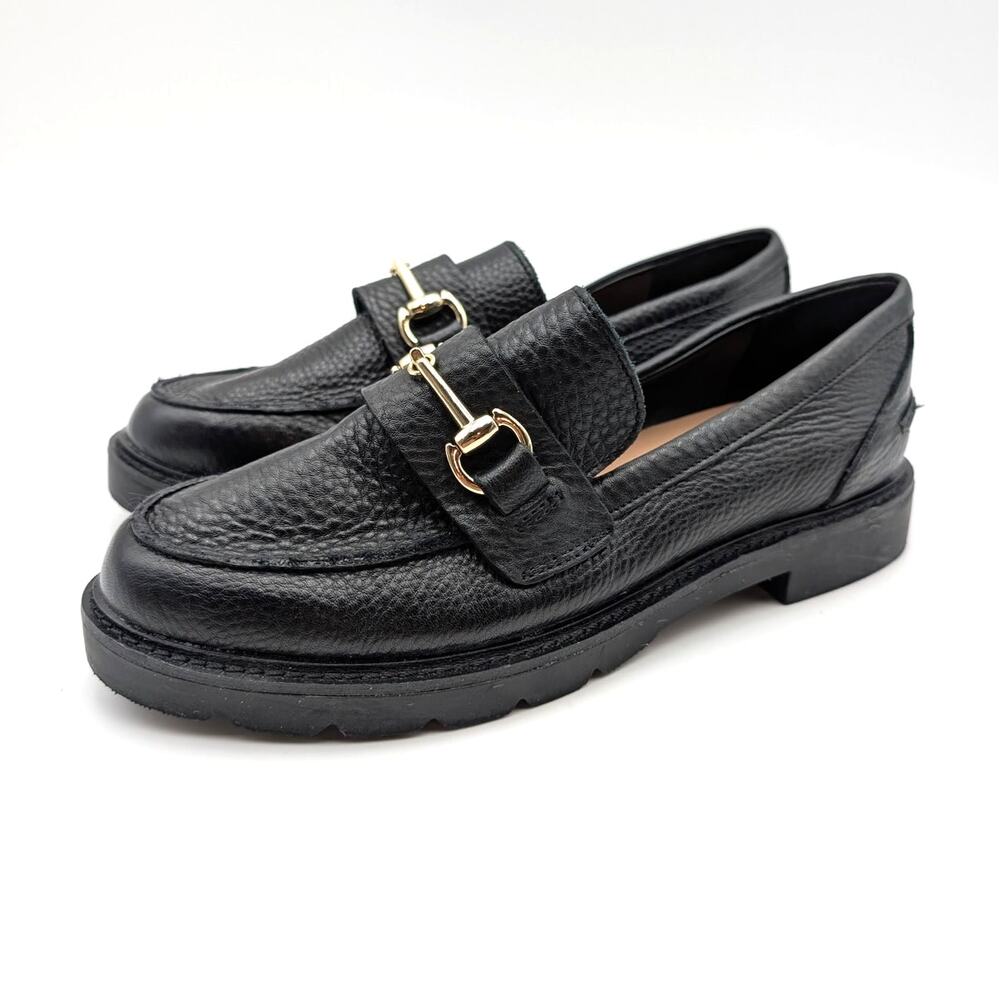 Blondo Polina Waterproof Lug Bit Loafer Shoes Women's Black Size US6.5M EU37